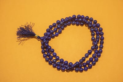 Natural Lapis Lazuli Rosary (Lajward Mala)